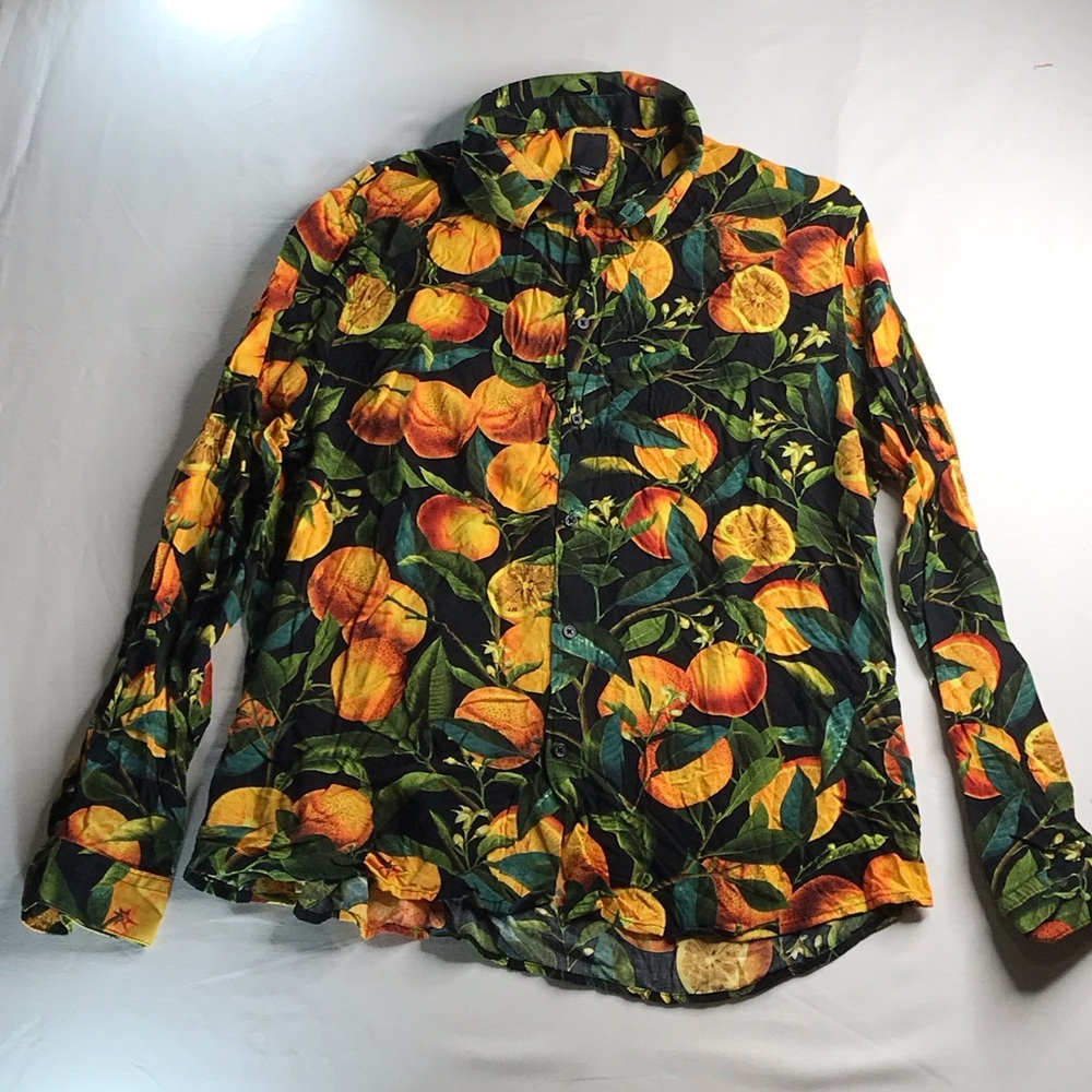 H&M Men’s Multicolor Tropical Print Shirt Size XL